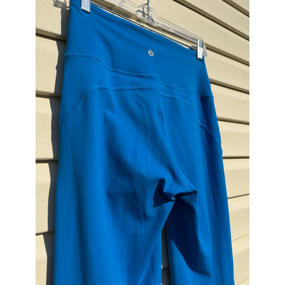 Lululemon Groove Flare Pants Size 6 Bright Blue Yoga High Rise Stretch Leggings - Picture 9 of 10